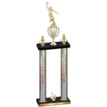 Double Silver Glacier Third Place Basketball Trophy