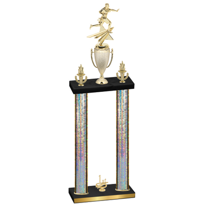 Double Silver Glacier First Place Flag Football Trophy