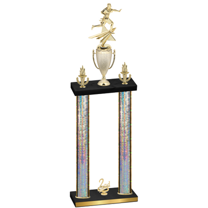 Double Silver Glacier Second Place Flag Football Trophy