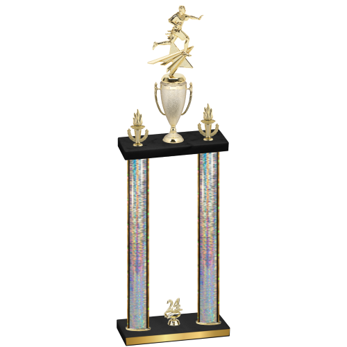 Double Silver Glacier Year Flag Football Trophy