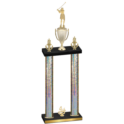 Double Silver Glacier Fourth Place Golf Trophy