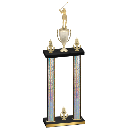 Double Silver Glacier Victory Golf Trophy
