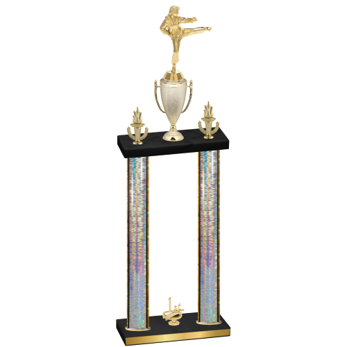 Double Silver Glacier First Place Karate Trophy