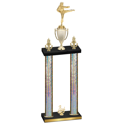 Double Silver Glacier Third Place Karate Trophy