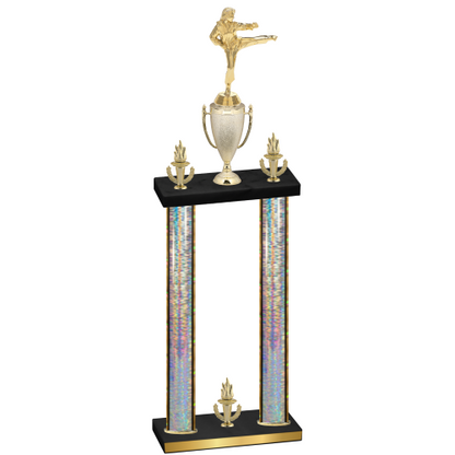Double Silver Glacier Victory Karate Trophy