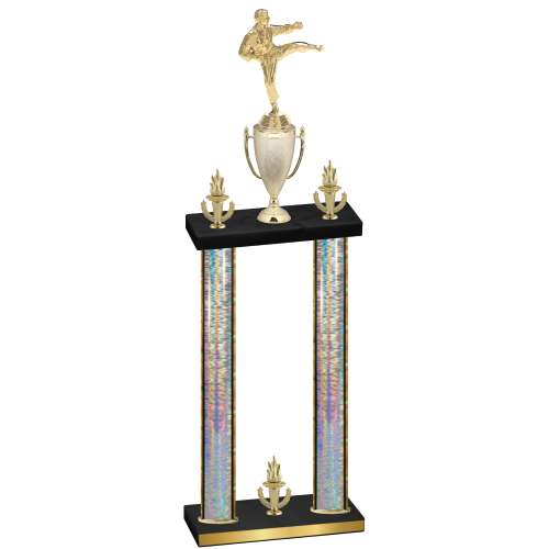 Double Silver Glacier Victory Karate Trophy