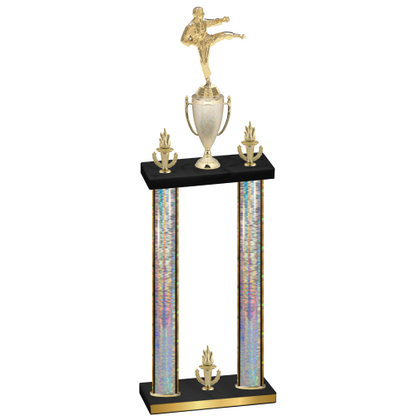 Double Silver Glacier Victory Karate Trophy