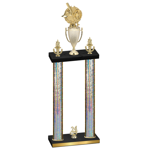 Double Silver Glacier Year Baseball Trophy
