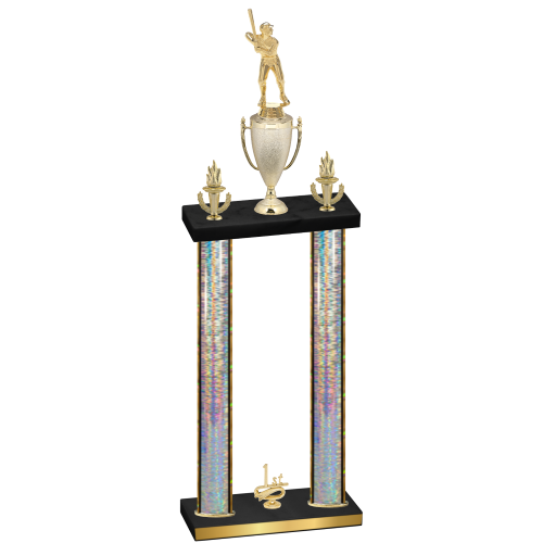 Double Silver Glacier First Place Baseball Trophy