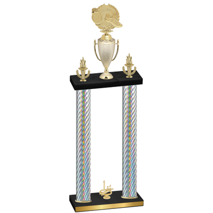 Double Silver Carbon Fiber First Place Running Trophy