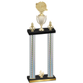 Double Silver Carbon Fiber Fourth Place Running Trophy