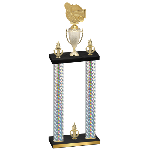 Double Silver Carbon Fiber Victory Tennis Trophy