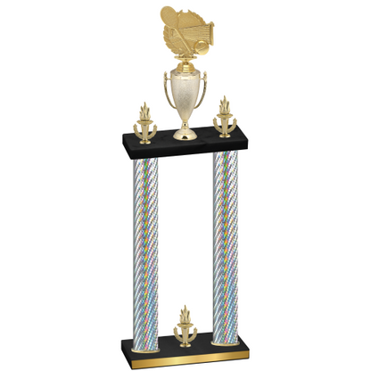 Double Silver Carbon Fiber Victory Tennis Trophy