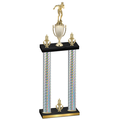 Double Silver Carbon Fiber Victory Swimming Trophy