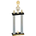 Double Silver Carbon Fiber Third Place Insert Trophy