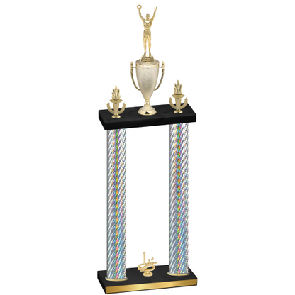 Double Silver Carbon Fiber First Place Victory Trophy