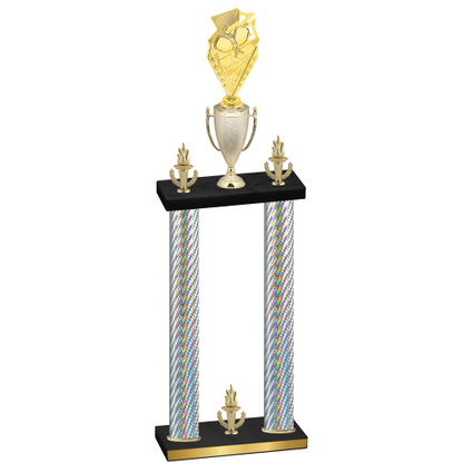 Double Silver Carbon Fiber Victory Pickleball Trophy