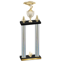 Double Silver Carbon Fiber Fourth Place Cars Trophy