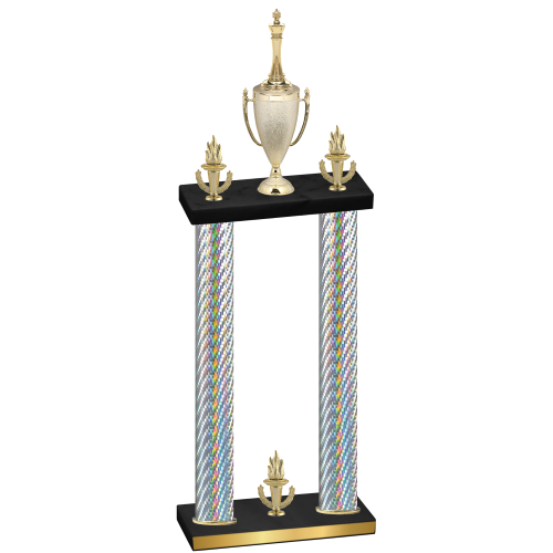 Double Silver Carbon Fiber Victory Chess Trophy