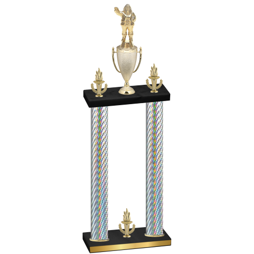 Double Silver Carbon Fiber Victory Holiday Trophy