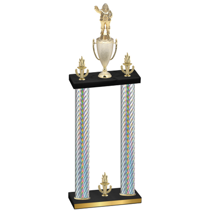 Double Silver Carbon Fiber Victory Holiday Trophy