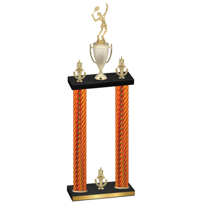 Double Orange Carbon Fiber Victory Tennis Trophy