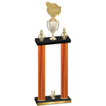 Double Orange Carbon Fiber Year Tennis Trophy