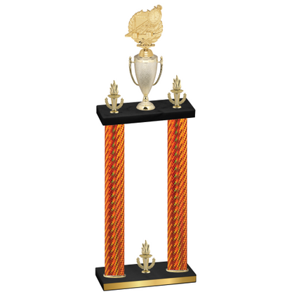 Double Orange Carbon Fiber Victory Swimming Trophy