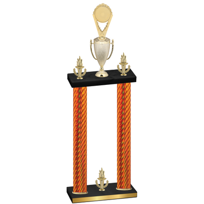 Double Orange Carbon Fiber Victory Insert Trophy