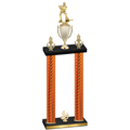 Double Orange Carbon Fiber Fourth Place Hockey Trophy
