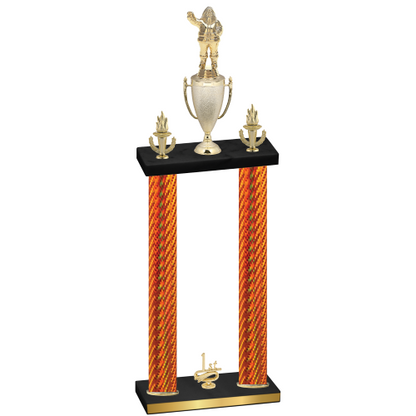 Double Orange Carbon Fiber First Place Holiday Trophy