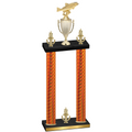 Double Orange Carbon Fiber Victory Fishing Trophy