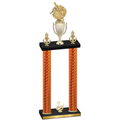 Double Orange Carbon Fiber Second Place Baseball Trophy