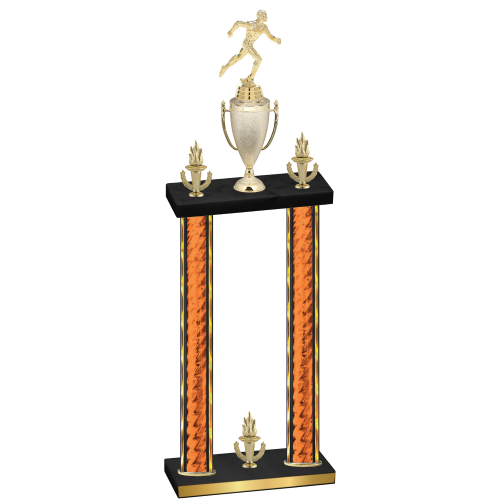 Double Orange Glacier Victory Running Trophy