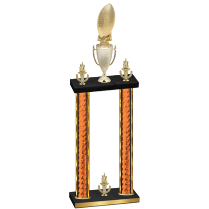 Double Orange Glacier Victory Football Trophy