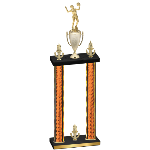 Double Orange Glacier Victory Volleyball Trophy