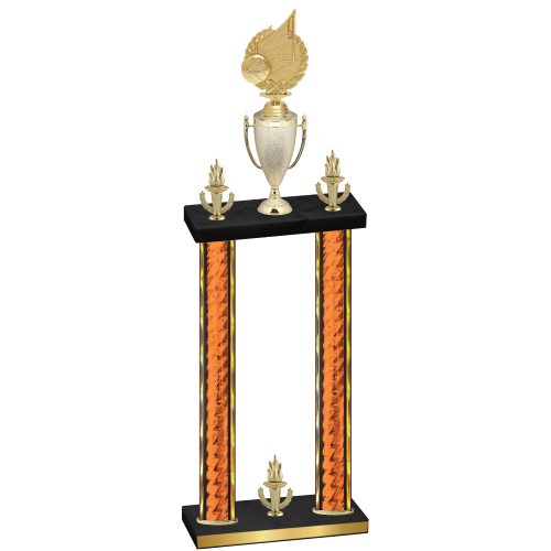 Double Orange Glacier Victory Volleyball Trophy
