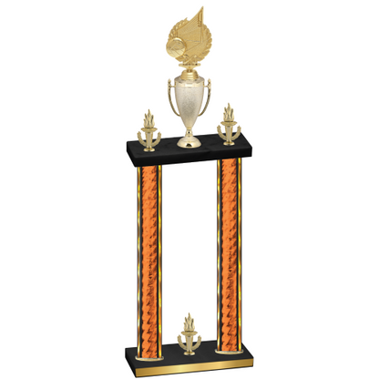 Double Orange Glacier Victory Volleyball Trophy
