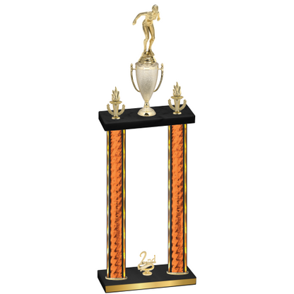 Double Orange Glacier Second Place Tennis Trophy