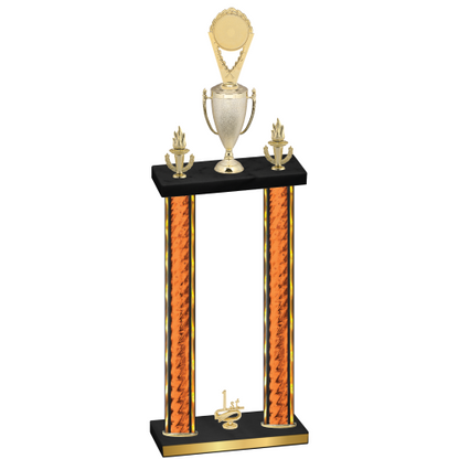 Double Orange Glacier First Place Insert Trophy