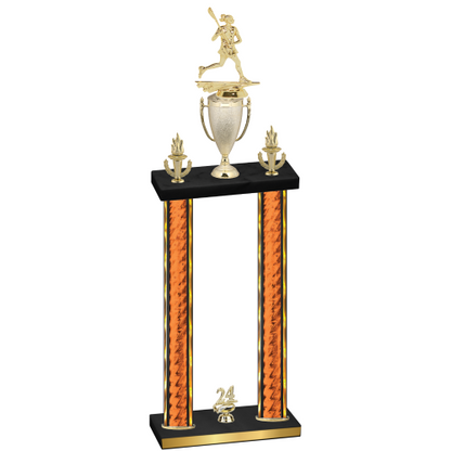 Double Orange Glacier Year Lacrosse Trophy