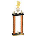 Double Orange Glacier Third Place Pickleball Trophy