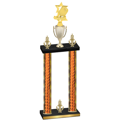 Double Orange Glacier Victory Pickleball Trophy