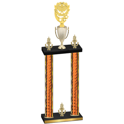 Double Orange Glacier Victory Pickleball Trophy
