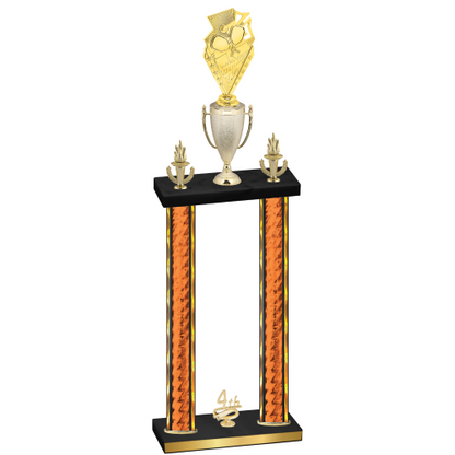 Double Orange Glacier Fourth Place Pickleball Trophy