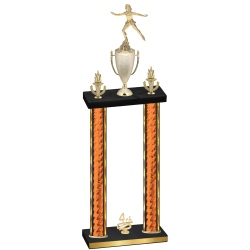 Double Orange Glacier Fourth Place Skater Trophy
