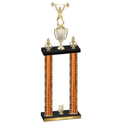 Double Orange Glacier Year Weights Trophy