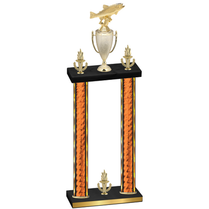 Double Orange Glacier Victory Fishing Trophy