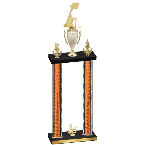 Double Orange Glacier Third Place Golf Trophy