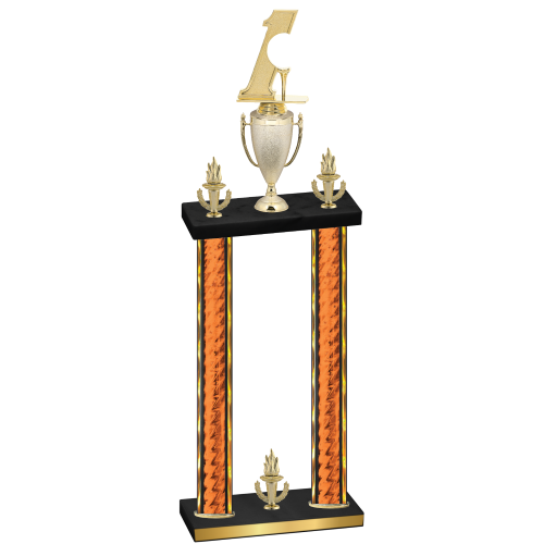 Double Orange Glacier Victory Golf Trophy
